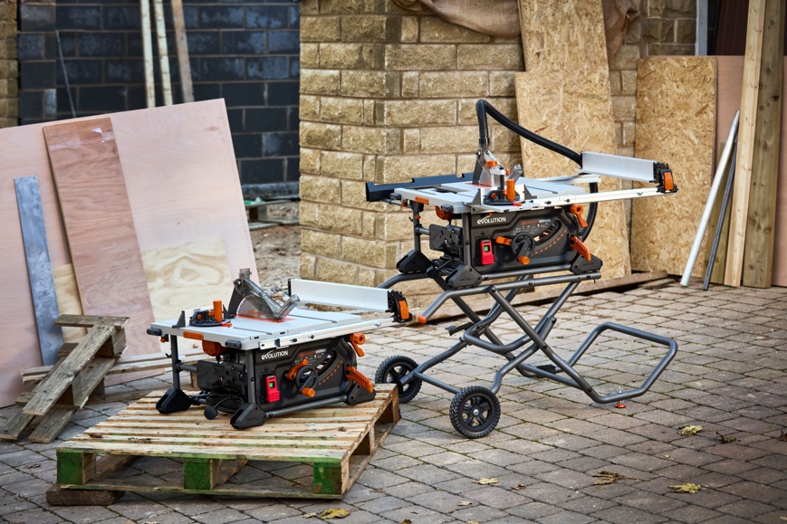 Evolution R255TBL Portable Table Saw 230v 255mm With TCT Multi-material Blade