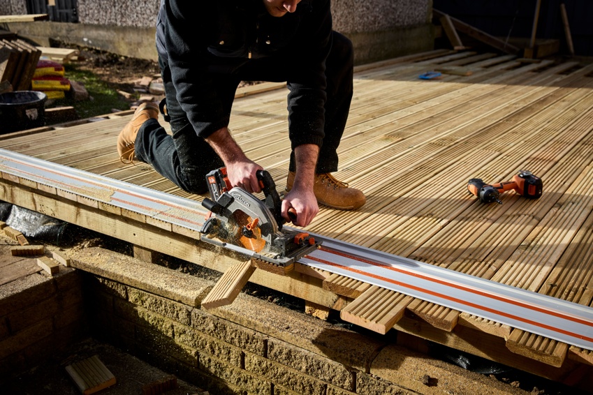 Evolution Cordless R185CCSX-Li 185mm Track Compatible Circular Saw Brushless 18v Li-Ion EXT Inc Multi-Material Blade