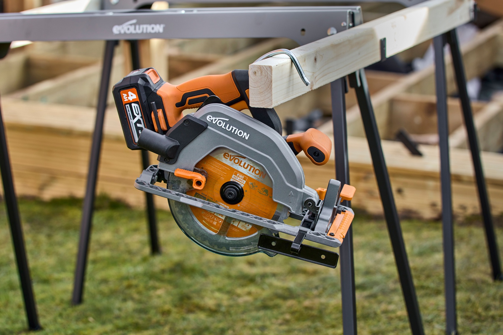 Evolution R185CCS-Li 185mm Brushless 18v Circular Saw Li-Ion EXT Inc Multi-Material Blade