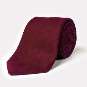 Burgundy Shantung Silk Tie