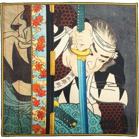 Portrait of Kansake Yagoro Noriyasu Pocket Square