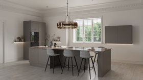 KUBE Kitchens EasyTouch Taupe Grey