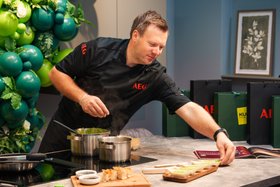 KUBE Kitchens Chester Showroom - AEG Chef David Gillott