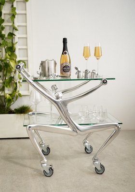 Drinks Trolley With Glass Top - Man