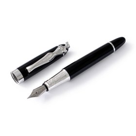 Fountain Pen - Woman - Silver - Black