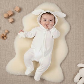 Personalised Baby Sleepsuit with Bunny Ears