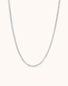 Slinky Thick Chain Necklace in Silver