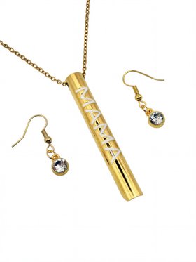 Mama Peace Anxiety Necklace and Matching Earrings