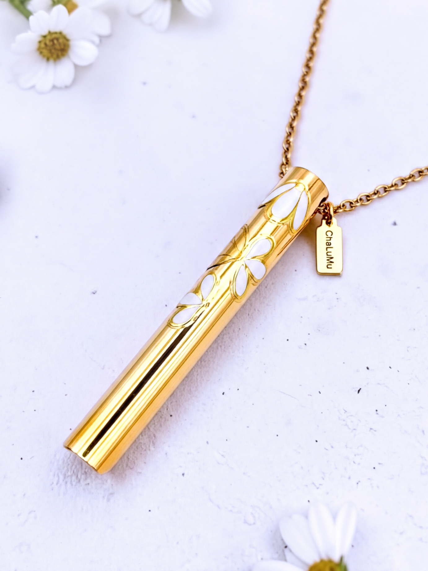 Gold Daisy Anxiety Necklace By ChaLuMu