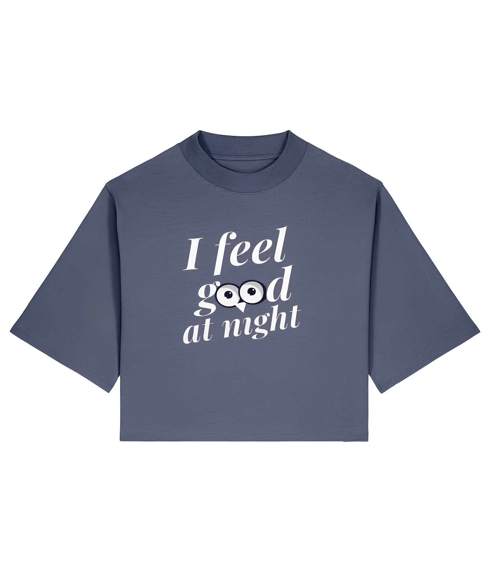 I Feel Good At Night Cropped Tee by ChaLuMu