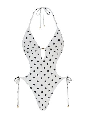 Naxos Spot Swimsuit £48.00 Sizes 6 18 In White Mix