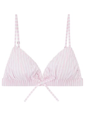 3 piece striped cotton short pyjama set - Pink Mix