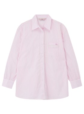 3 piece striped cotton short pyjama set - Pink Mix