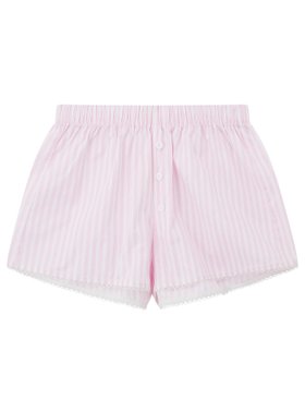 3 piece striped cotton short pyjama set - Pink Mix