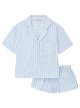 Striped cotton short pyjama set