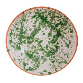 Green Splash Deep Serving Bowl