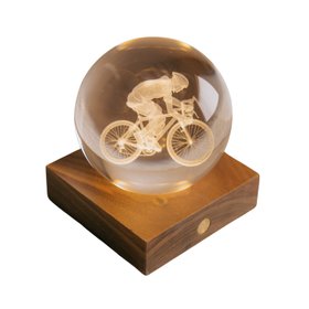 Cyclist Crystal Ball Light