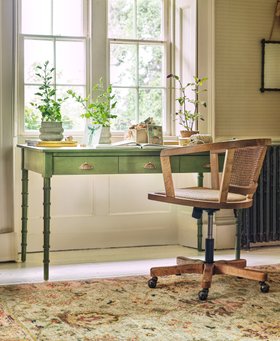 Alice Green Three Drawer Desk