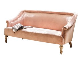 Delphine Rose Velvet Two Seater Sofa (Ready-to-Go)