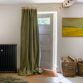 Thyme Velvet Single Curtains
