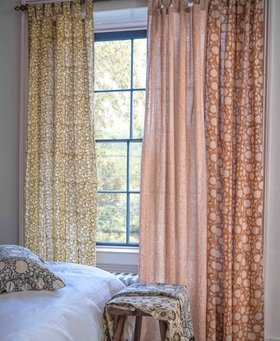 Block Printed Single Curtains