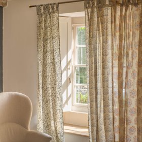 Block Printed Single Curtains