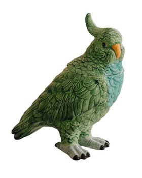 Green Parrot Cookie Jar