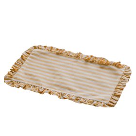 Yellow Stripe Frill Cotton Placemat