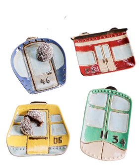 Set of Four Cable Car Plates