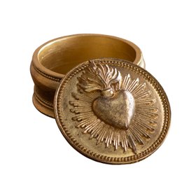 Flaming Heart Trinket Box