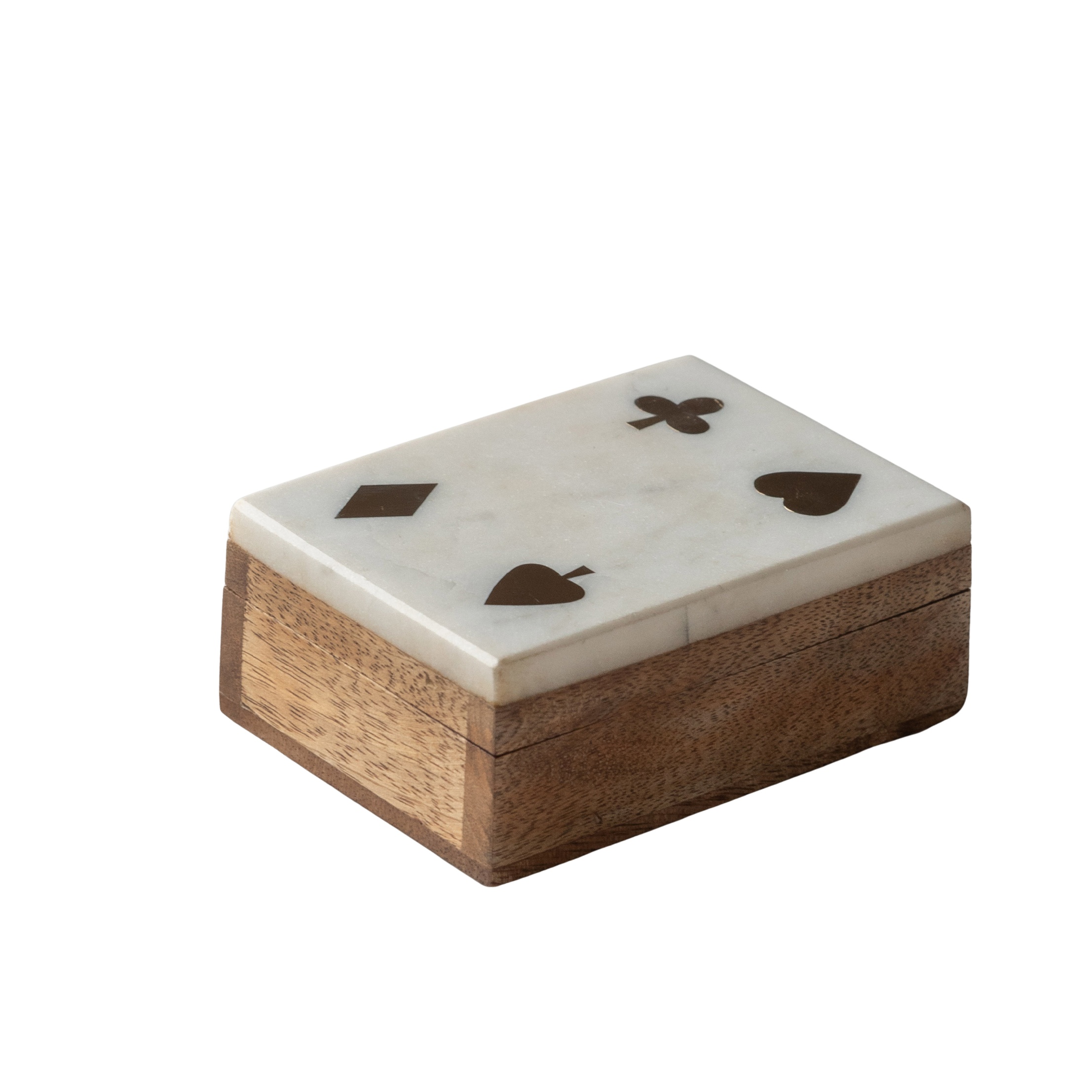 White Marble Card Holder with Cards