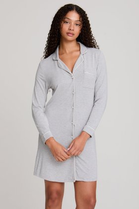 Bamboo Nightshirt in Grey Marl