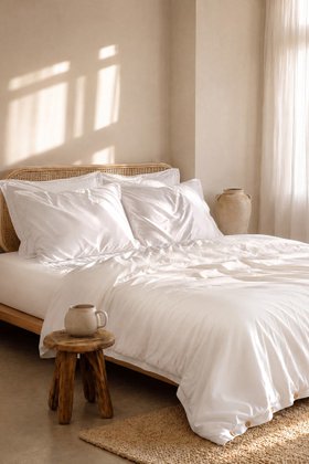 Bamboo Bedding Set in Cloud White