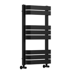 Toasty Studio Matt Black Heated Towel Rail - 850 x 500mm