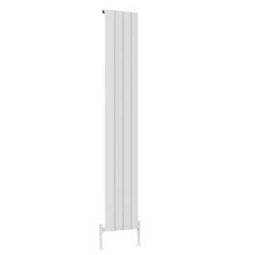 Toasty Drift White Vertical Aluminium Radiator - 1800 x 375mm