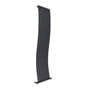 Toasty Plume Anthracite Vertical Wave Radiator 1785 X 413mm Cutout