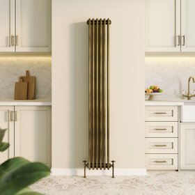 Toasty Ardleigh Antique Brass Vertical Column Radiator