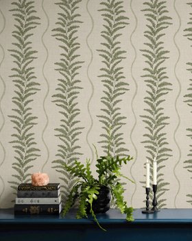 Esselle Home x Kate Hewitt @our_bears_home - Fern Wave Sage Green Wallpaper