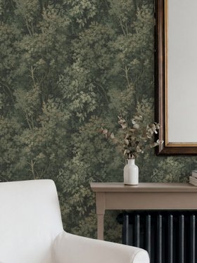 Esselle Home x Kate Hewitt @our_bears_home - Wild Verdue Bottle Green Wallpaper