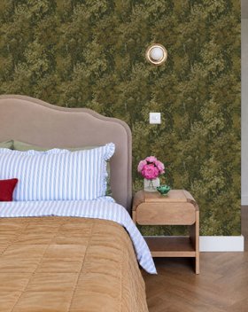 Esselle Home x Kate Hewitt @our_bears_home - Wild Verdue Olive Green Wallpaper