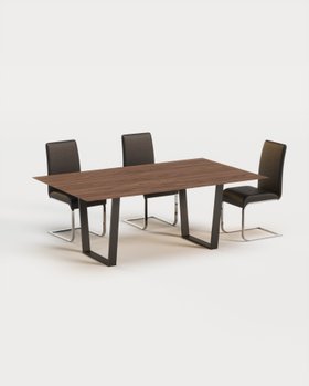 Konferenztisch aus Massivholz