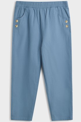 Cropped Button Trousers
