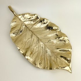 Aurora Gold Leaf Tray | Large Luxury Gold Decorative Tray & Centrepiece UK