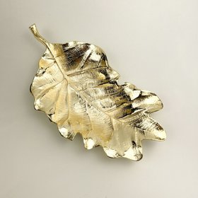 Elysian Gold Leaf Tray | Luxury Gold Leaf Shaped Decorative Tray UK