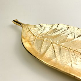 Savannah Gold Leaf Tray | Textured Gold Leaf Decorative Tray UK
