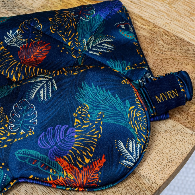 Tropical Tiger Pure Silk Sleep Mask