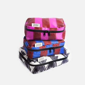 Mono Looped Hearts/Stripes Set of 3 Small Packing Cubes