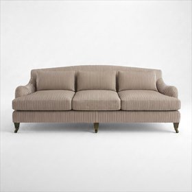 Felix 4 seater sofa in Narrow Chocolate Stripes