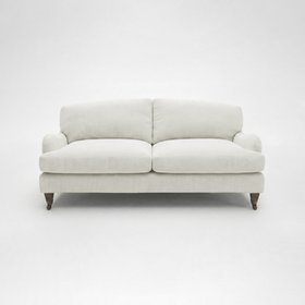 Isobel 2.5 seater sofa in Cotton Linen Cool Coconut - Handmade in the USA