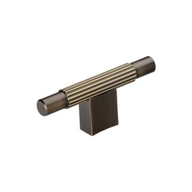 Hudson T-Bar Knob - Dark Brushed Brass, 160mm